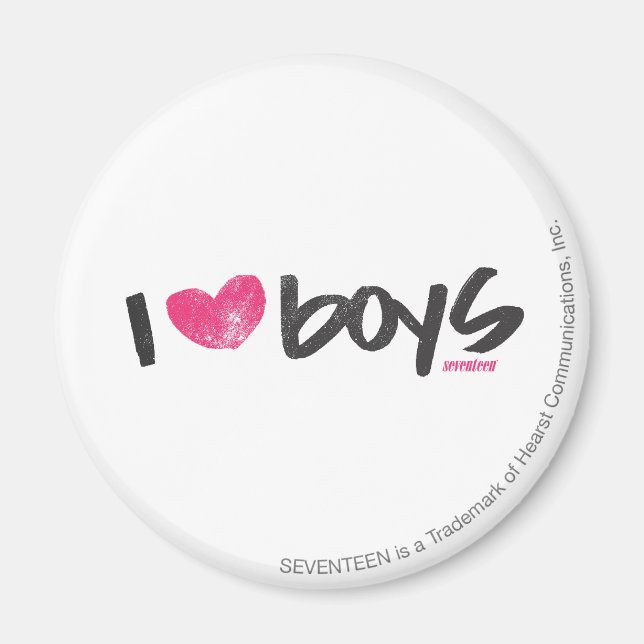 Íman I Heart Boys Magenta (Frente)
