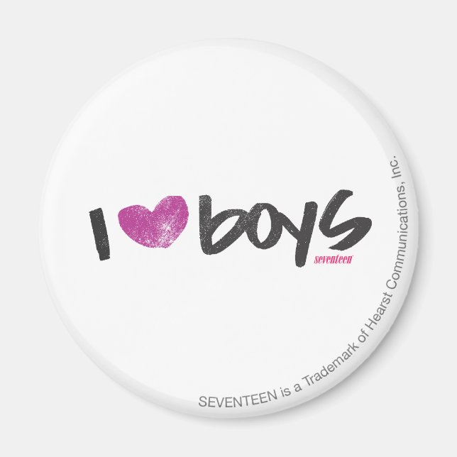 Íman I Heart Boys Purple (Frente)