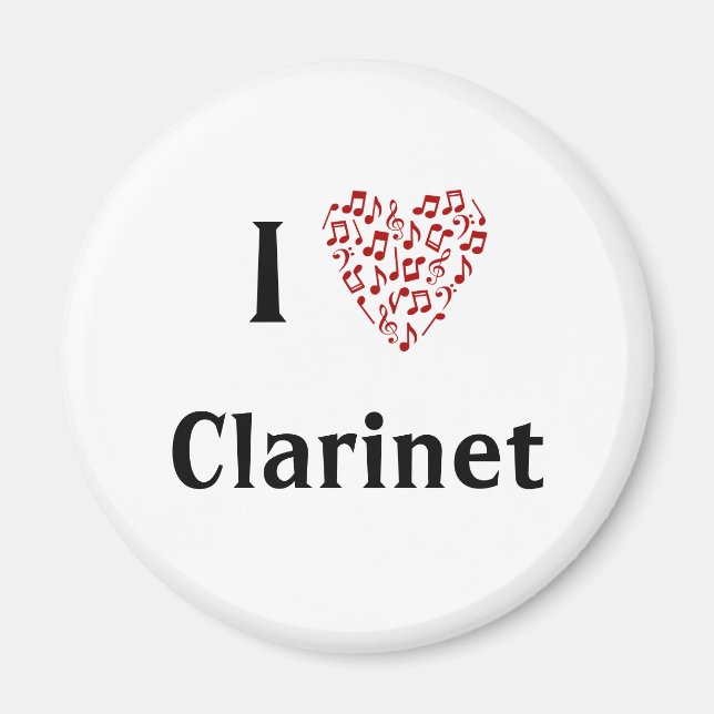Íman I Heart Clarinet - Instrumento Musical (Frente)