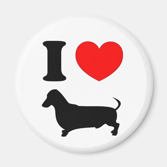 Íman I Heart Dachshund (Frente)