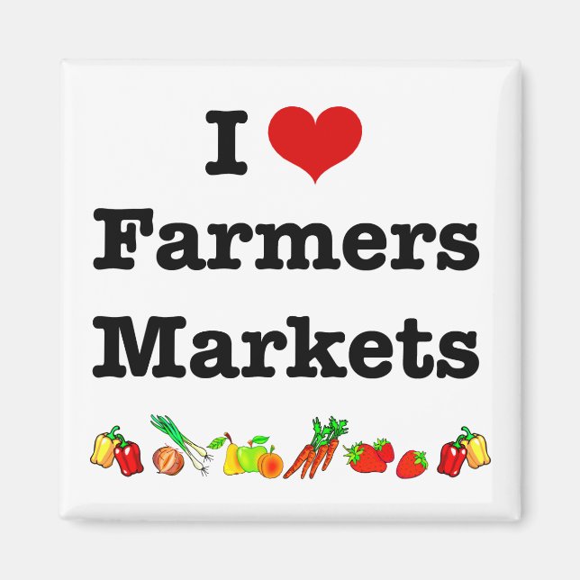 Íman I Heart Farmers Markets (Frente)