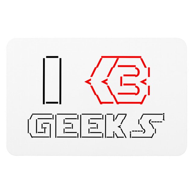 Íman I Heart Geeks ASCII ART (Horizontal)