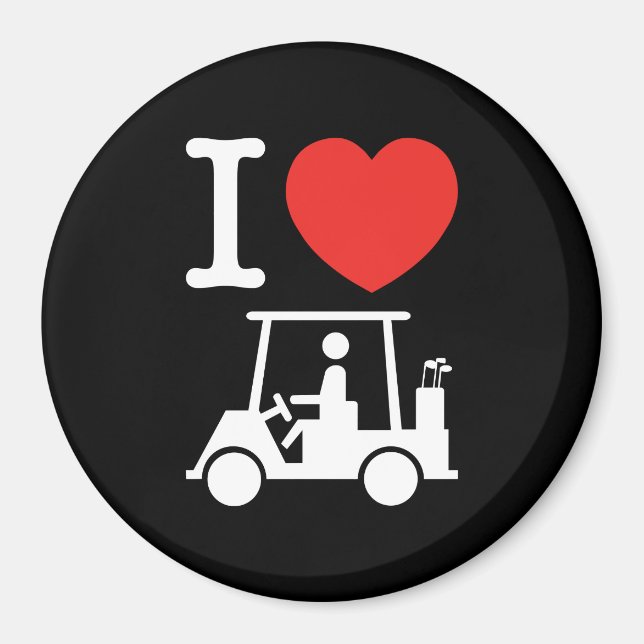 Íman I Heart (Love) Golf Cart (Frente)