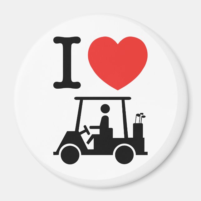Íman I Heart (Love) Golf Cart (Frente)