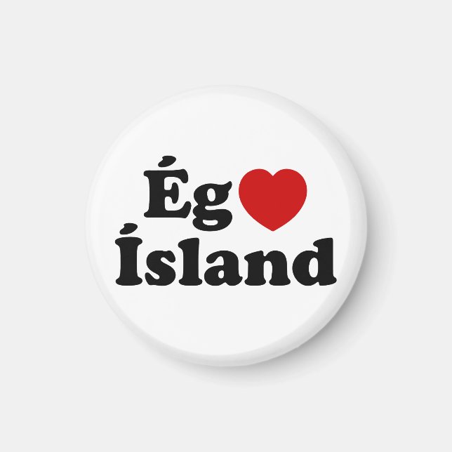 Íman I Heart (Love) Islândia [Ég Elska Ísland] Islandês (Frente)