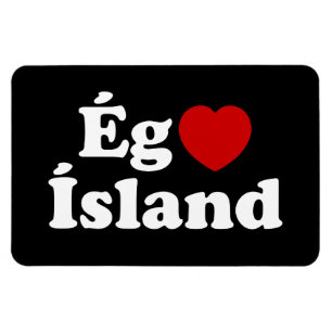 Íman I Heart (Love) Islândia [Ég Elska Ísland] Islandês