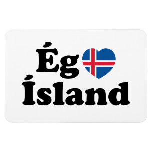 Íman I Heart (Love) Islândia [Ég Elska Ísland] Islandês