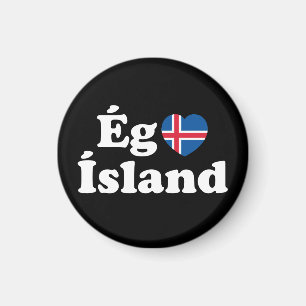 Íman I Heart (Love) Islândia [Ég Elska Ísland] Islandês