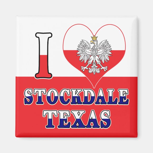 Íman I Heart Love Stockdale Texas (Frente)