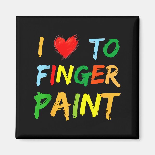 Íman I Heart Love To Finger Paint I'm Paint Cute Couple (Frente)