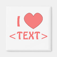 I Heart Magnet Personalizável 0009