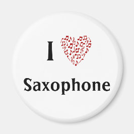 Íman I Heart Saxofone - Instrumento de Música