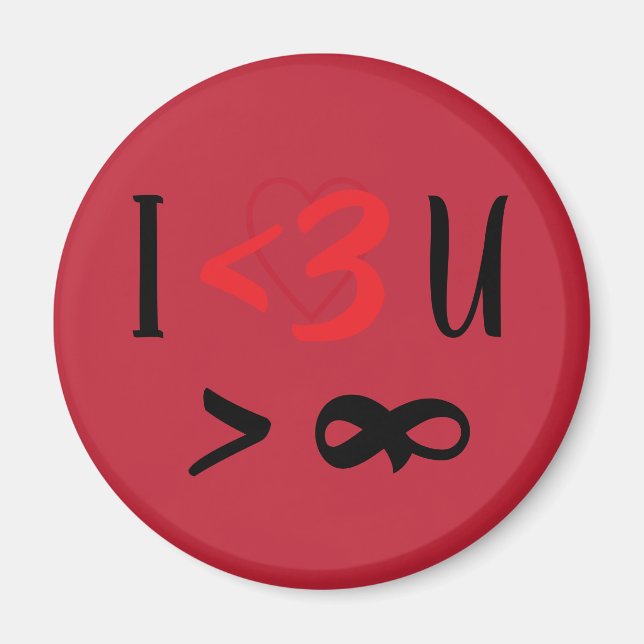 Íman I Heart U More Than Infinity Magnet (Frente)