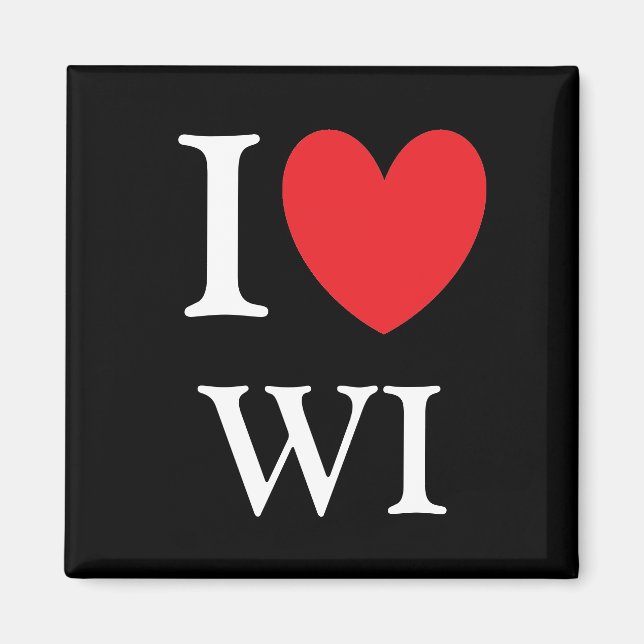 Íman I Heart Wisconsin Magnet (Frente)