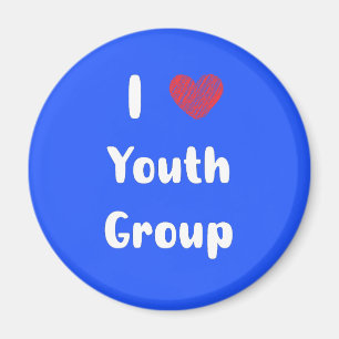 Íman I Heart Youth Group Magnet