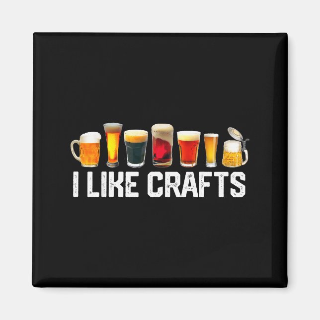 Íman I Like Crafts Craft Beer Microbrew Hops Funny Gift (Frente)