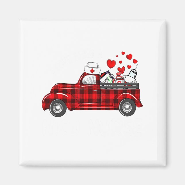 Íman I Love Being A Nicu Nurse Valentine Buffalo Plaid  (Frente)
