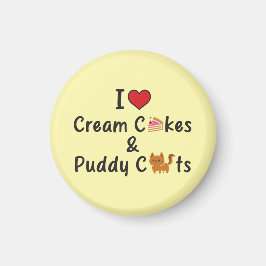 Íman I Love Cream Cakes & Puddy Cats