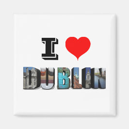 Íman I Love Dublin Ireland 3D Viagem Photo