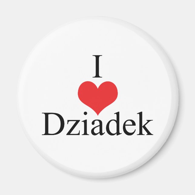 Íman I Love (Heart) Dziadek (Frente)