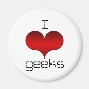 Íman I Love (Heart) Geek Magnet