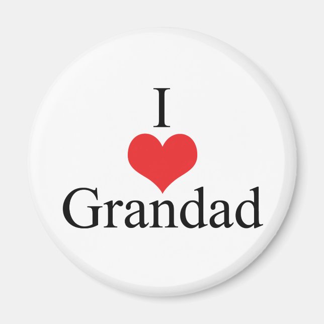 Íman I Love (Heart) Grandad (Frente)