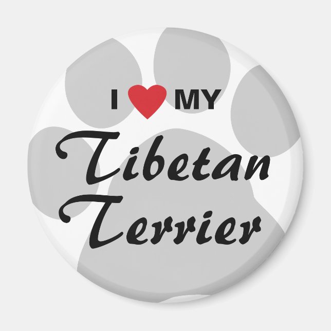 Íman I Love (Heart) My Tibetan Terrier (Frente)