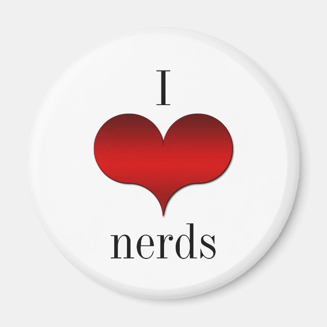 Íman I Love (Heart) Nerd Magnet (Frente)