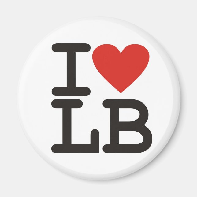 Íman I Love LB Magnet (Frente)