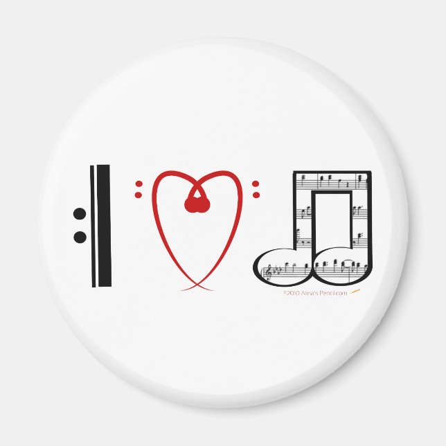 Íman I Love Music (Amo notas de coração) (Frente)