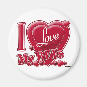 Íman I Love My BFFs red - heart