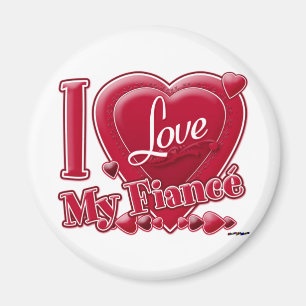 Íman I Love My Fiancé red - heart