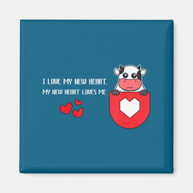 Íman I Love My New Heart Loves Me Heart Health Cardiacs (Frente)