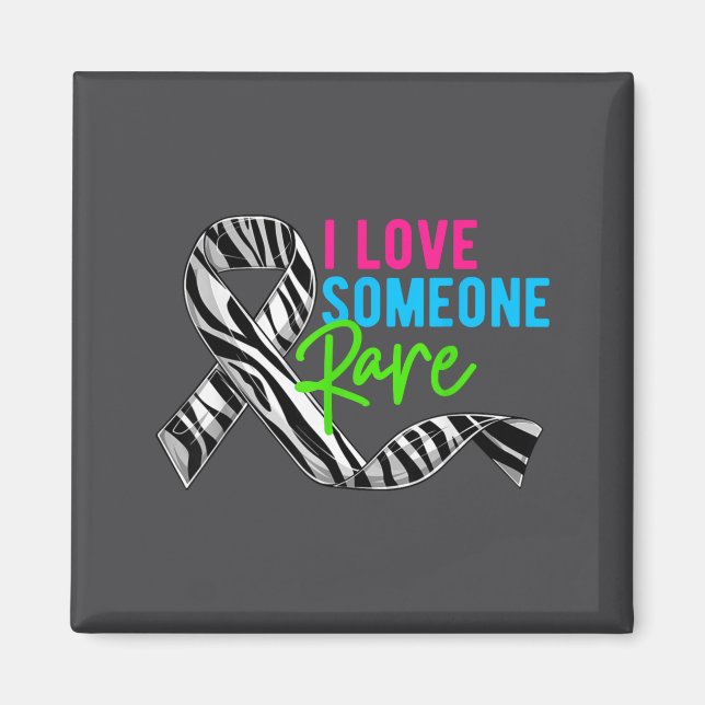 Íman I Love Someone Rare Zebra Ribbon - Rare Disease Aw (Frente)