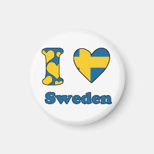 Íman I love Sweden magnet