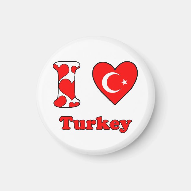 Íman I love Turkey magnet (Frente)