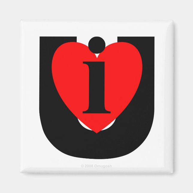 Íman I Love U - Magnet (Frente)