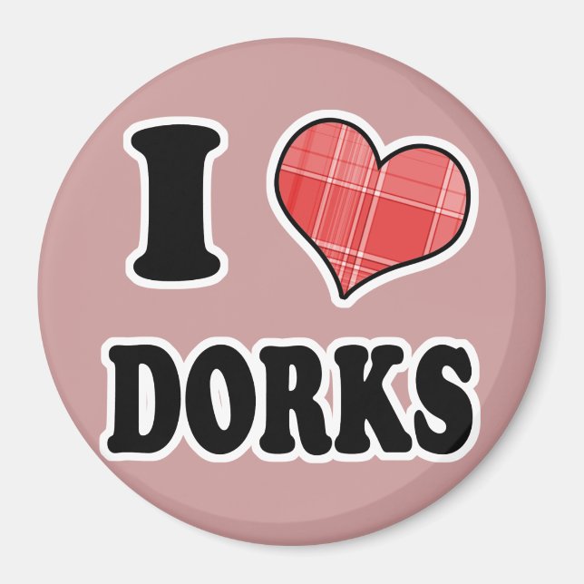 Íman I Love (Xadrez Heart) Dorks (Frente)