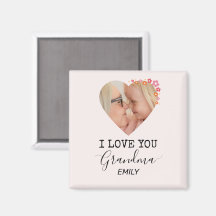 I Love You Grandma | Personalized Photo Magnet