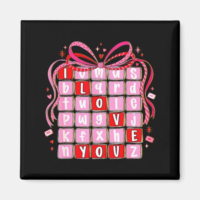 Íman I Love You Valentine Kids Preppy Valentine's Day L (Frente)