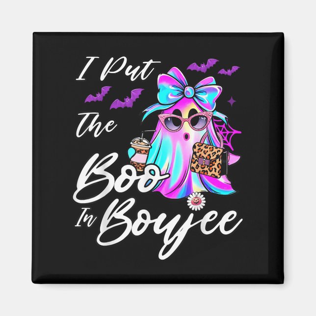 Íman I Put The Boo In Boujee Funny Leopard Boujie Ghost (Frente)