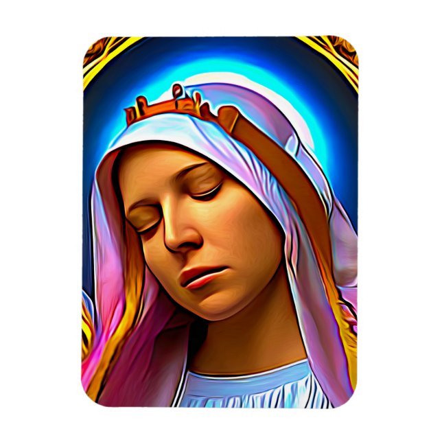 Íman IA Art da Virgem Abençoada Maria (Vertical)