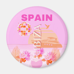 Íman Ibiza, Espanha, Arte Viagem, Arte Pré-Facada, Rosa