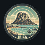 Íman Ibiza Espanha Rock Es Vedra Crachá Arte<br><div class="desc">Ibiza retro vetor viagem design. Ibiza é uma das ilhas Baleares,  um arquipélago de Espanha no Mar Mediterrâneo.</div>