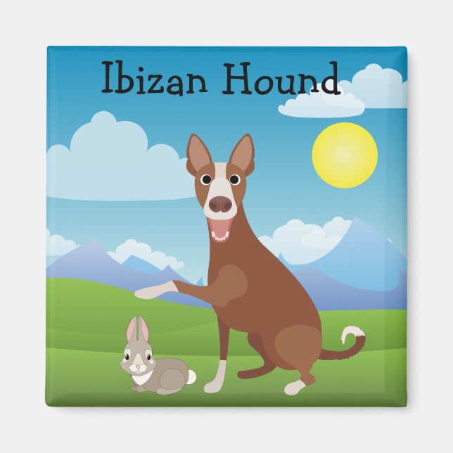 Íman Ibizan Hound Podenco Bunny Love (Frente)