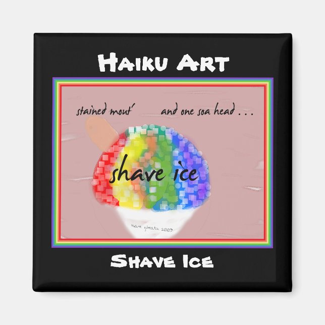 Íman Ice Haiku Art Magnet (Frente)