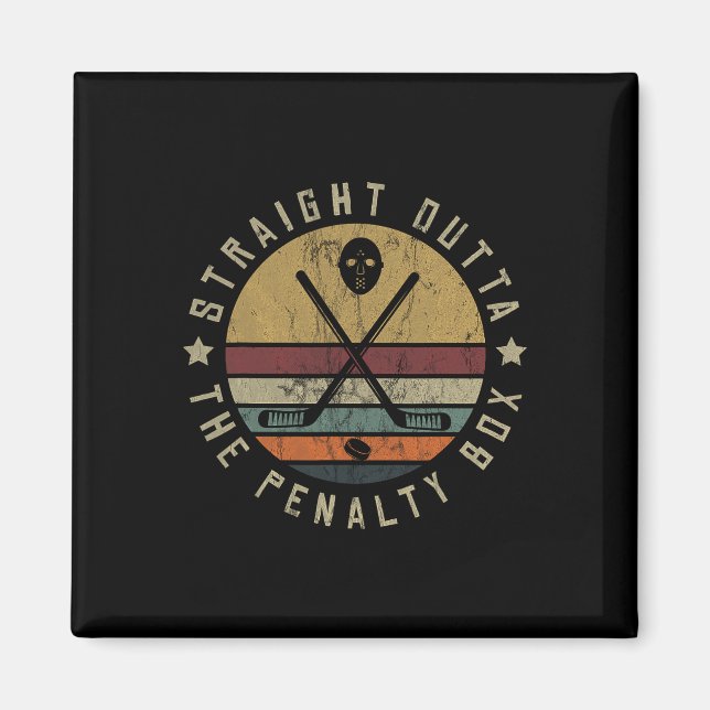 Íman Ice Hockey Player Goalie Puck Face Mask Team Outfi (Frente)