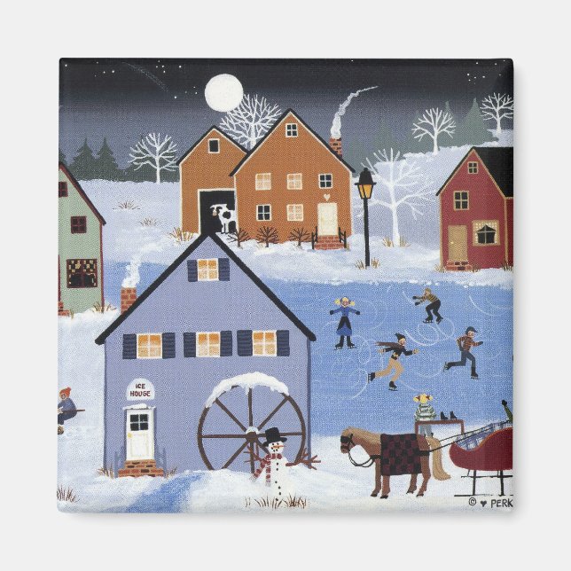 Íman Ice House Pond Magnet (Frente)