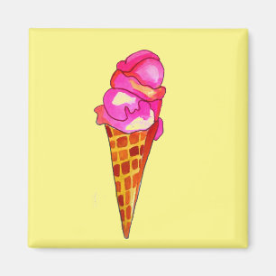 Íman icecream gelato, comida de arte