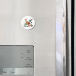 Íman Iced Coffee & Hummingbird Floral Art